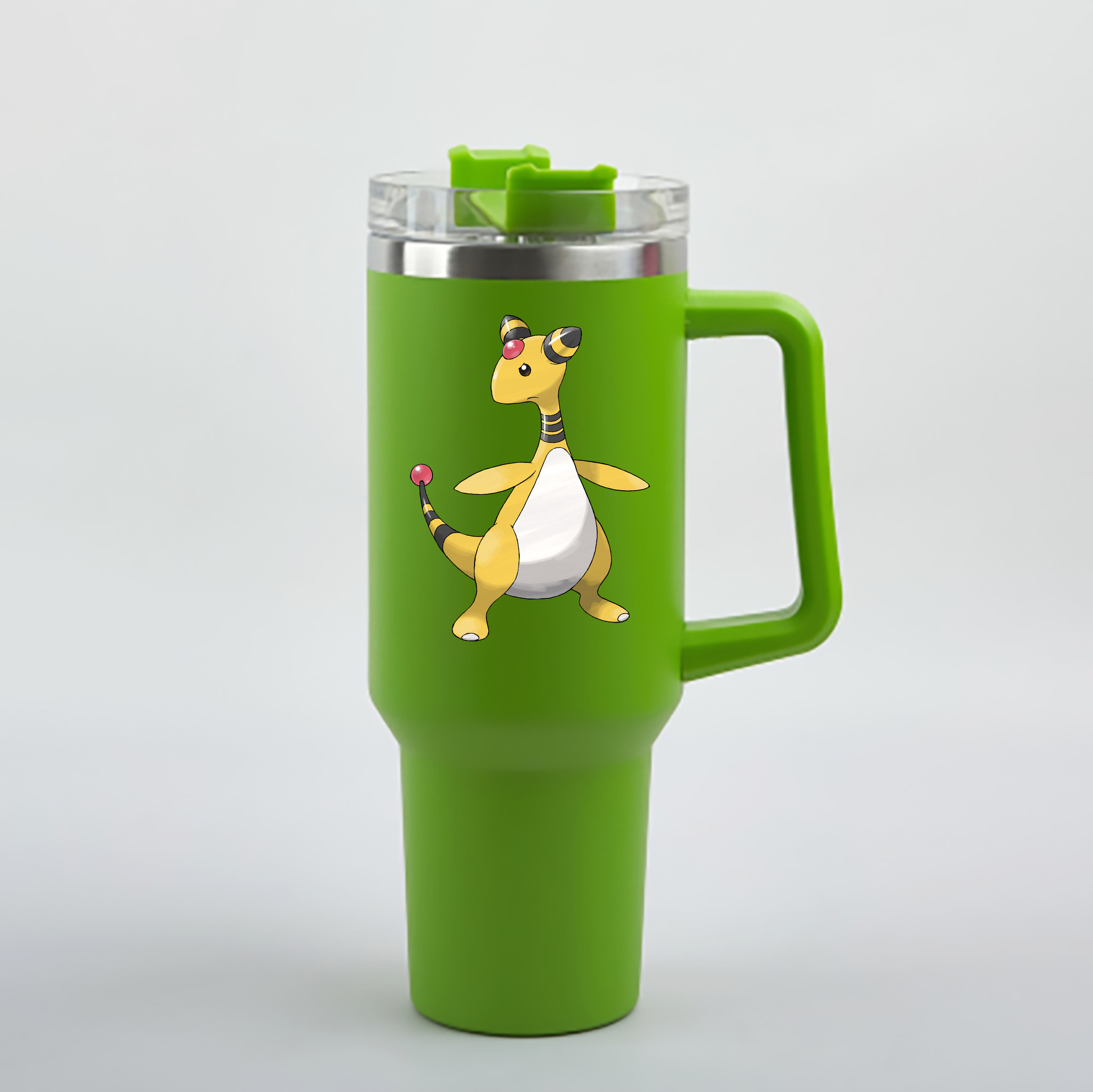 （画像用） ポケットモンスター Pokémon 1200mL車用タンブラー - クリスタルステッカー（プラスチックストロー付き）